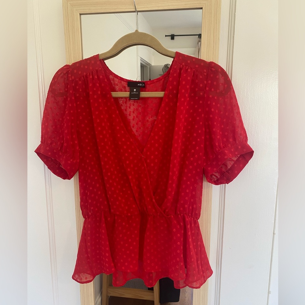 Red Wrap Top